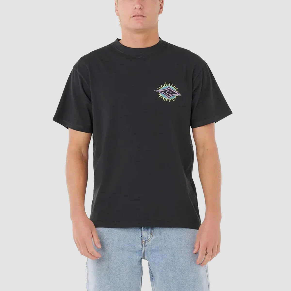 Rip Curl Raw Burst T-Shirt Black - Image 2