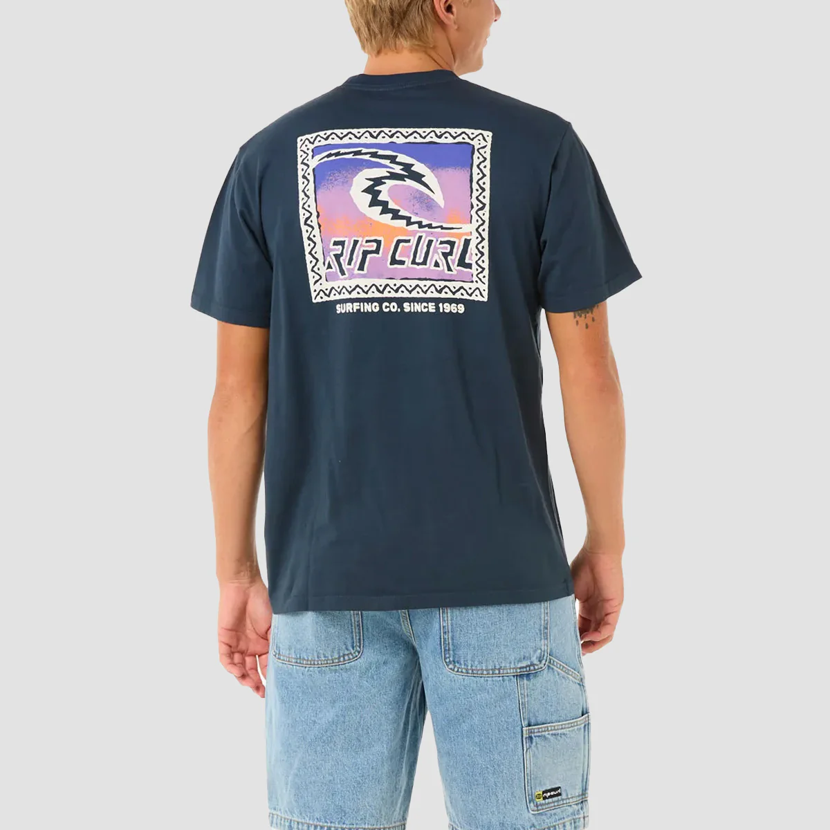 Rip Curl Raw Energy Trad T-Shirt Dark Navy - Image 2