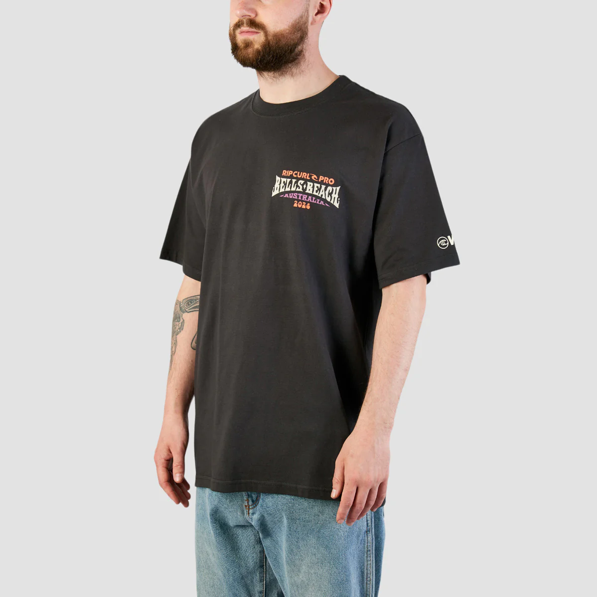 Rip Curl Rip Curl Pro 24 Line Up T-Shirt Washed Black - Image 3