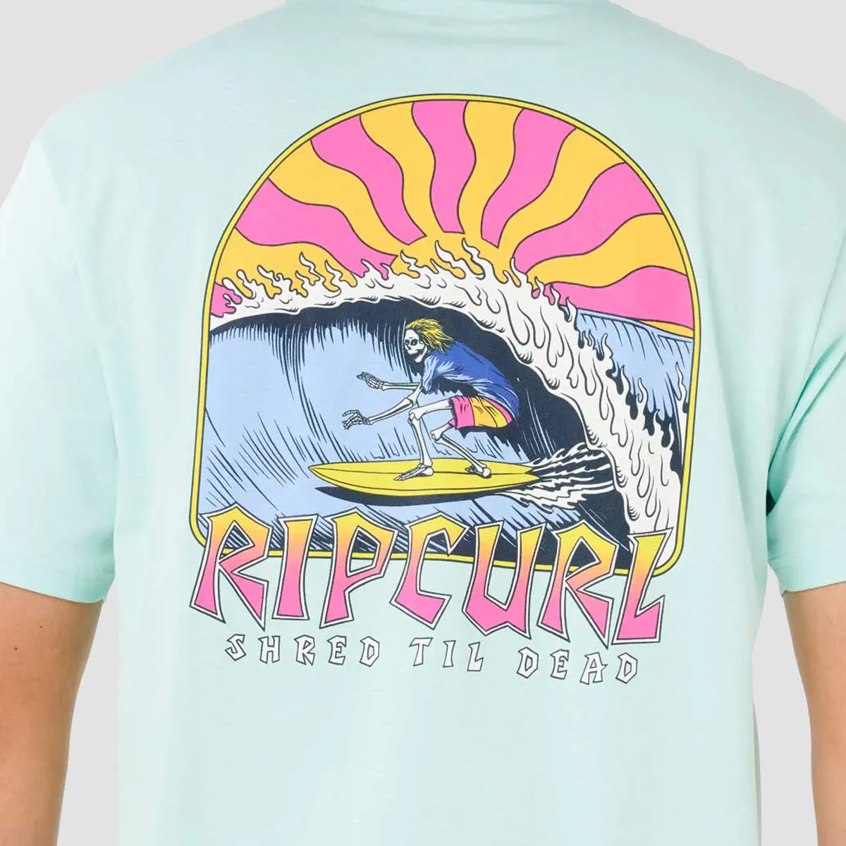 Rip Curl Shred Til T-Shirt Light Aqua - Image 2