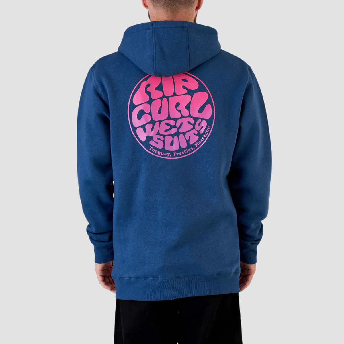 Rip Curl Wetsuit Icon Pullover Hoodie Washed Navy - Image 3