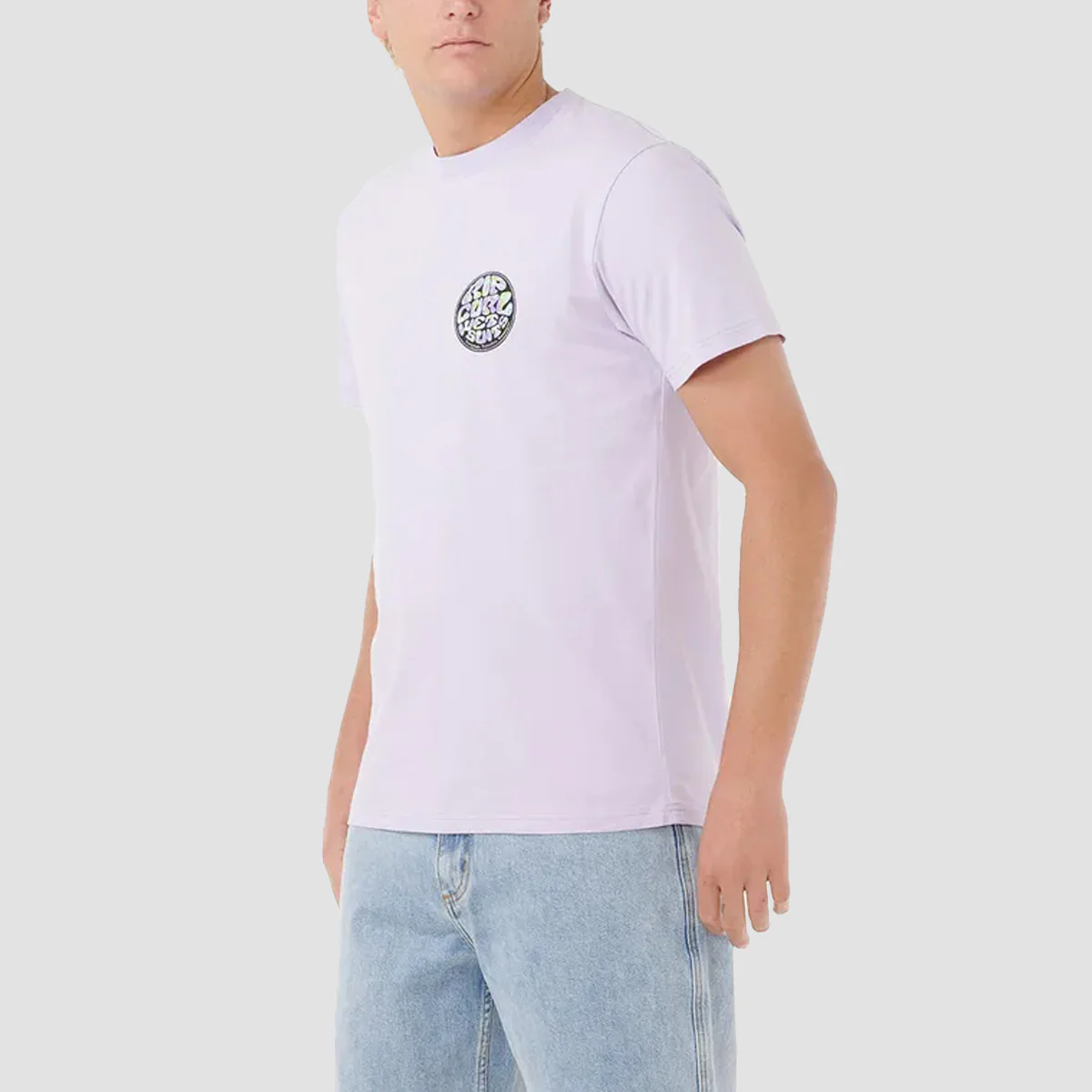 Rip Curl Wettie Passage Icon T-Shirt Iced Lavender - Image 2