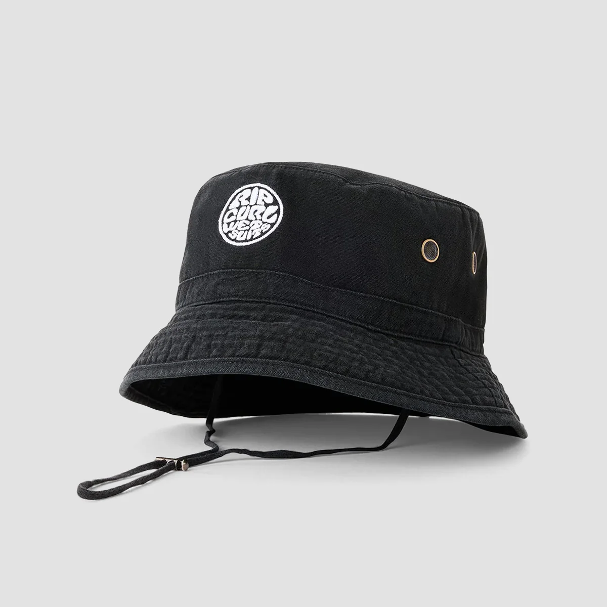 Rip Curl Wetty Icon Bucket Hat Black - Image 2