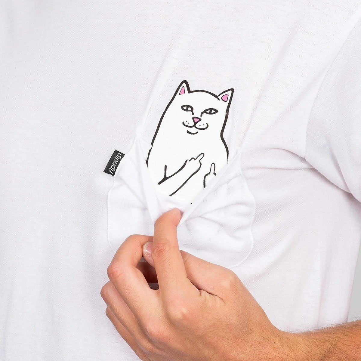 Ripndip Lord Nermal Pocket T-Shirt White - Image 2