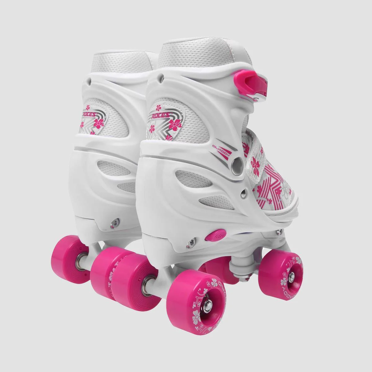Roces Quaddy 3.0 Adjustable Quad Skates White/Pink - Kids - Image 3