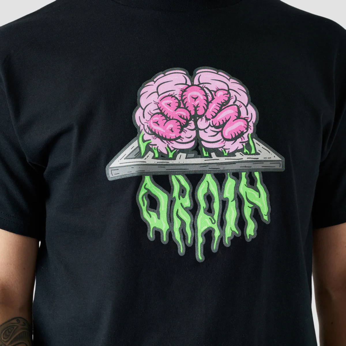 Brain Drain T-Shirt Black - Image 3