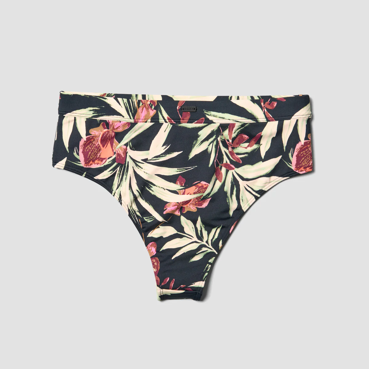 Roxy Beach Classics Bikini Bottom Anthracite Wind Swept Floral - Womens - Image 2