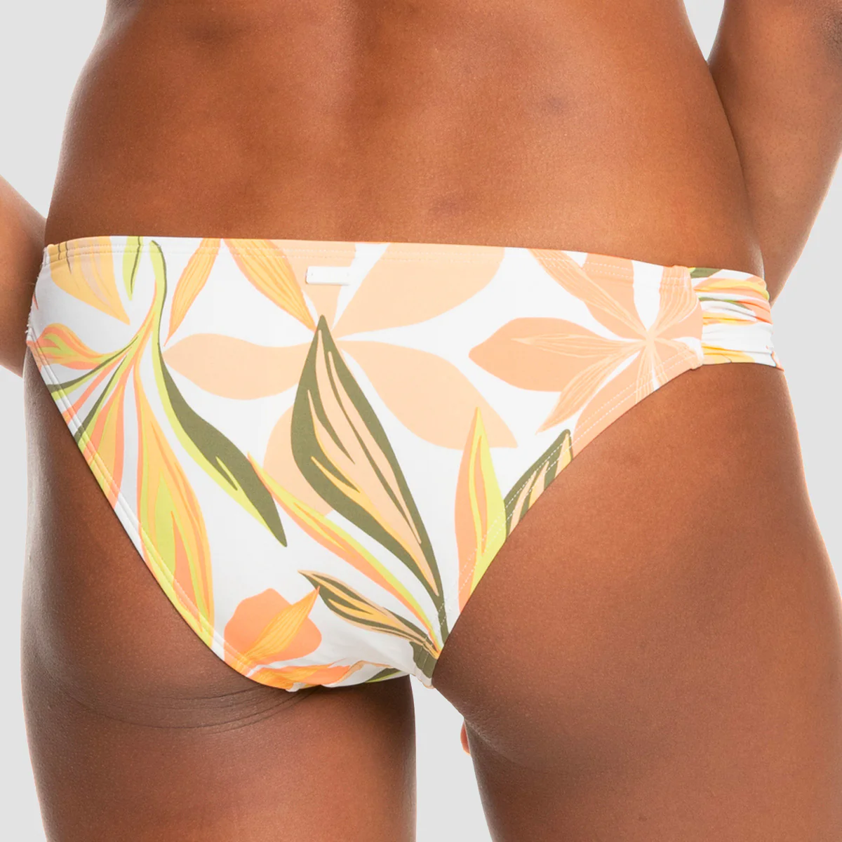 Roxy Beach Classics Moderate Bikini Bottoms Bright White Subtly Salty Flat - Womens - Image 2