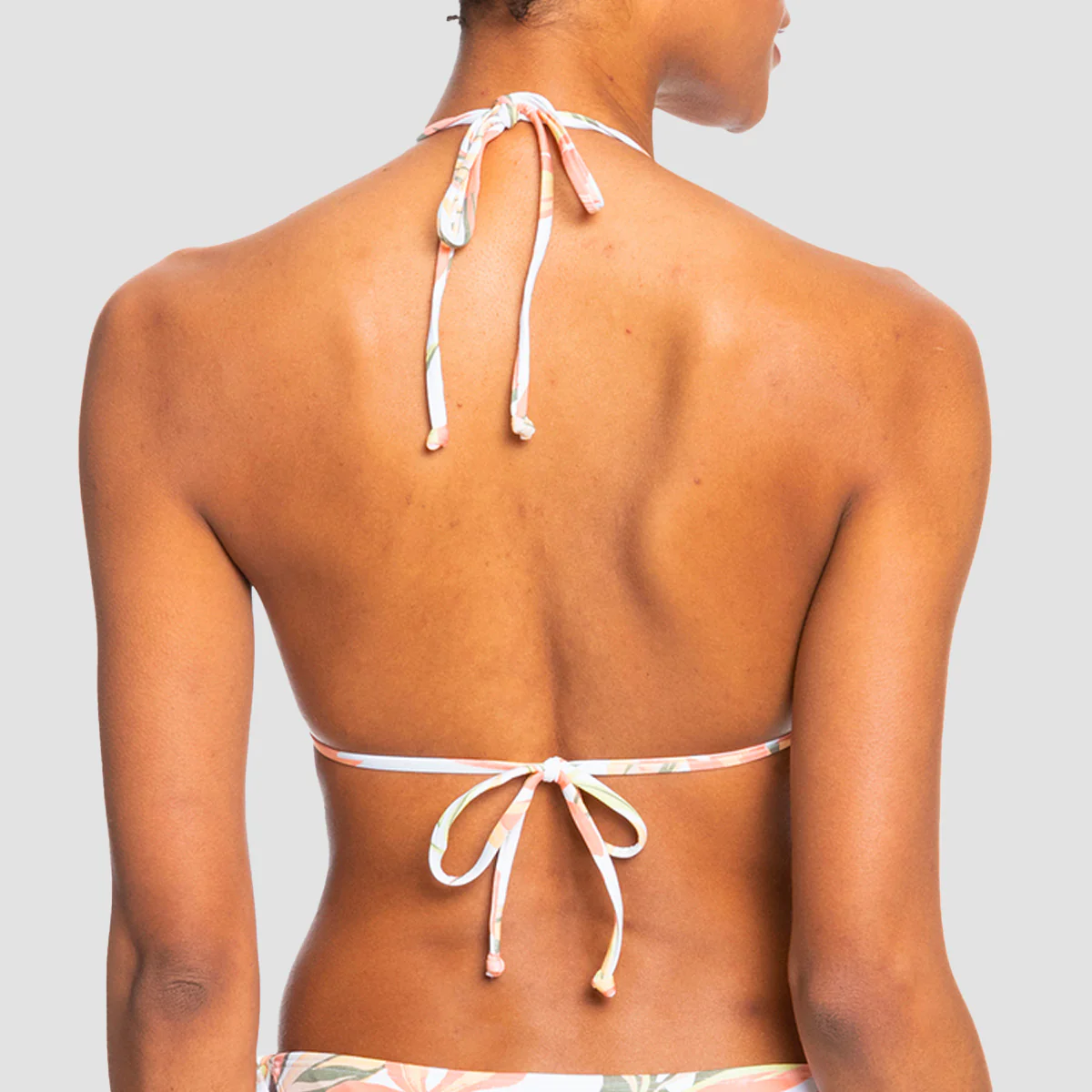 Roxy Beach Classics Tiki Ti Two Piece Bikini Set Bright White Subtly Salty Flat - Womens - Image 2