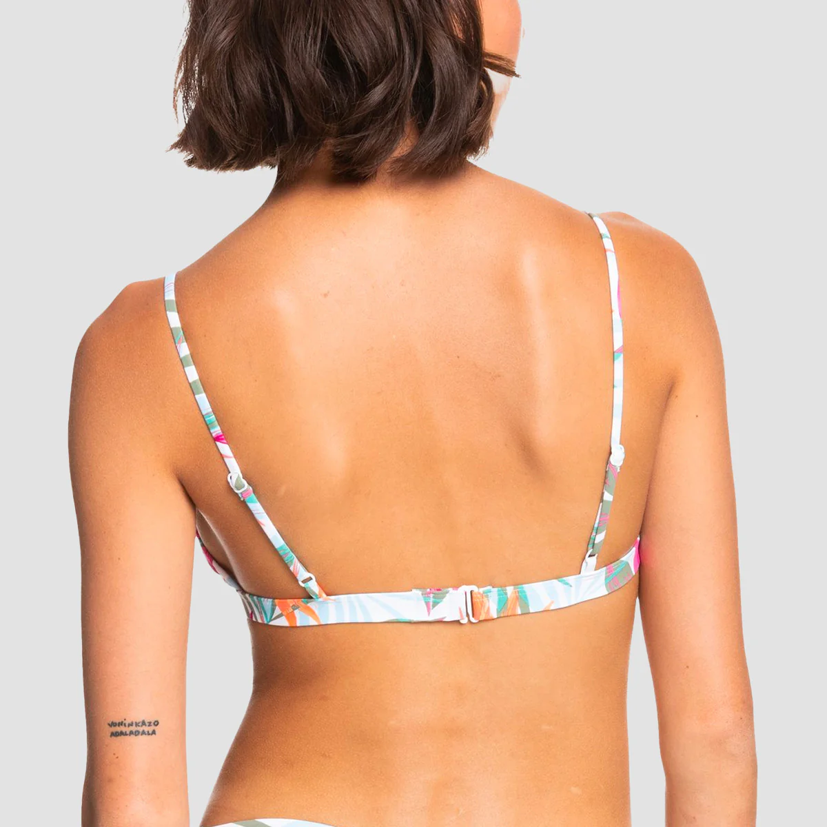 Roxy Beach Classics Triangle Bikini Top Bright White Floral Of Paradis - Womens - Image 2