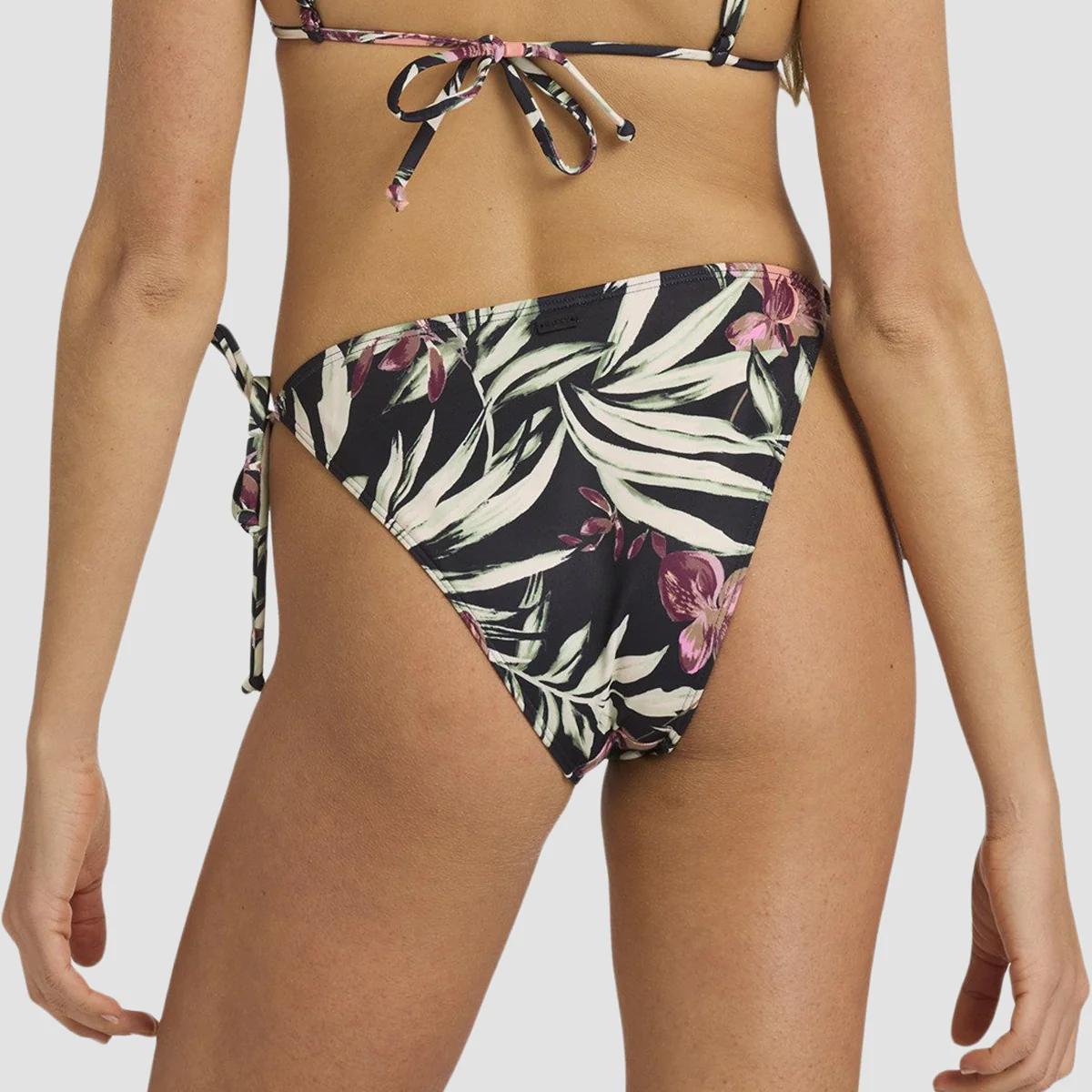 Roxy Beach Classics Ts Bikini Bottoms Anthracite Wind Swept Floral - Womens - Image 2