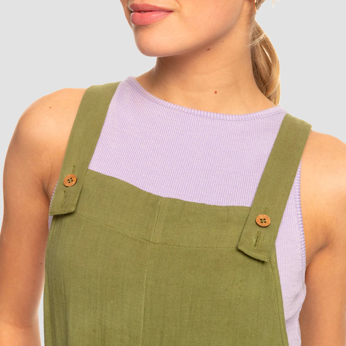 Roxy Beachside Love Strappy Jumpsuit Loden Green - Womens - Image 4