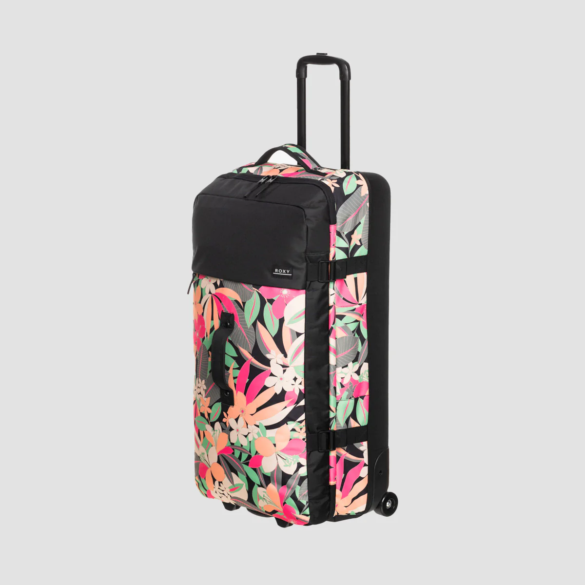 Roxy Big Souvenir 82.5L Wheelie Suitcase Anthracite Palm Song Axs - Womens - Image 2