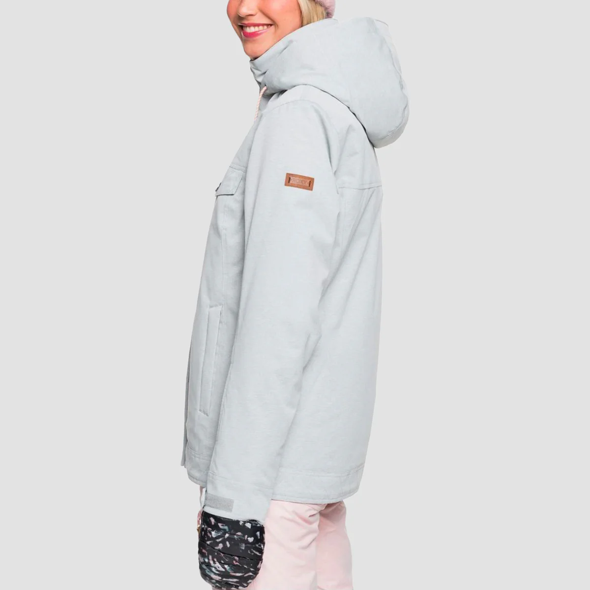 Roxy Billie 10K Snow Jacket Heather Grey - Womens - Image 3