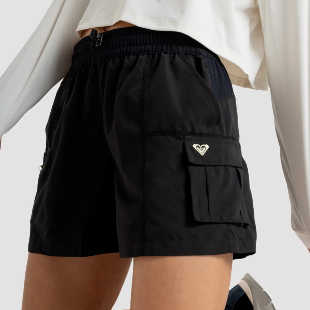 Roxy Boundless Spirit Sport Shorts Anthracite - Womens - Image 2