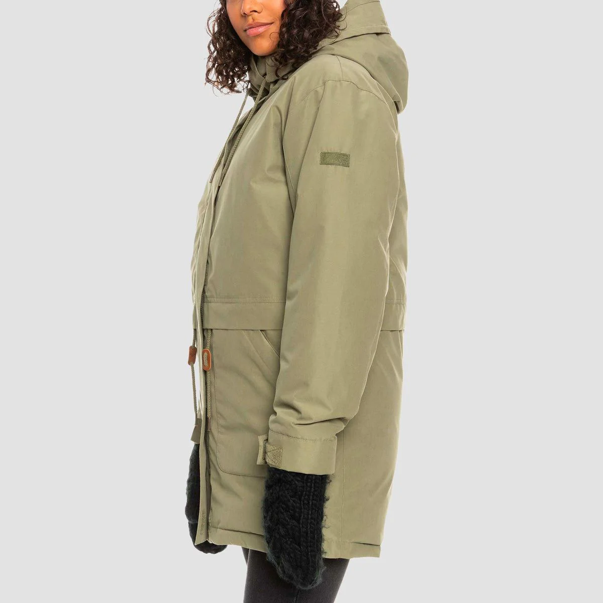 Roxy Dawn View Insulated Hooded 5K Jacket Deep Lichen Green - Womens - Image 2
