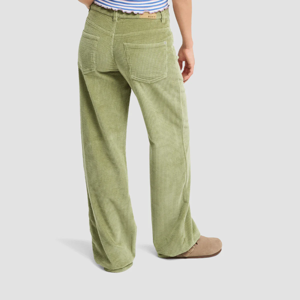 Roxy Down Patrol Corduroy Pants Oil Green - Womens - Image 2