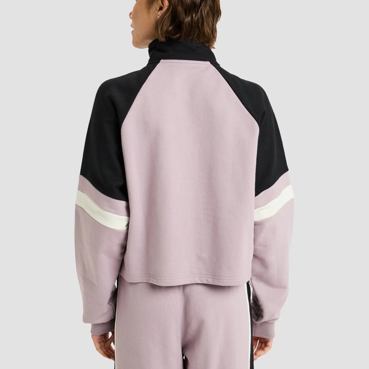 Roxy Essential Energy Boxy Crop Half Zip Sweatshirt Nirvana - Womens - Image 2