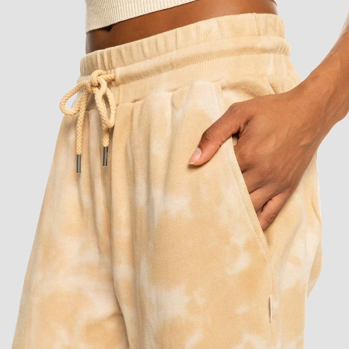 Roxy Fools Gold Sweatpants Beige Crystal Wash - Womens - Image 3