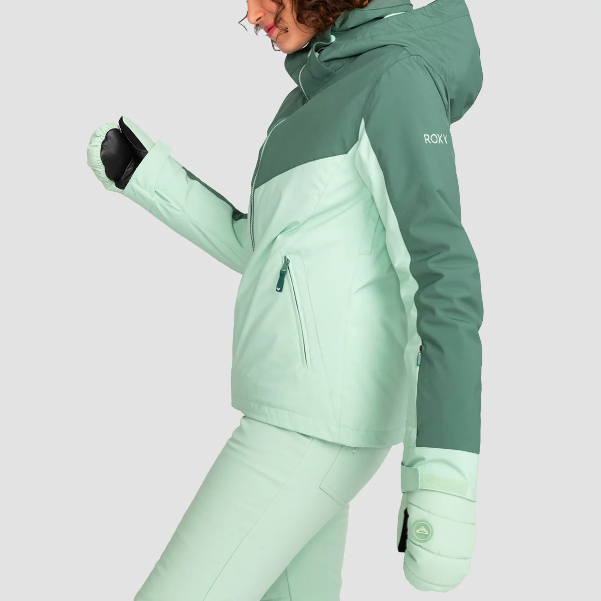 Roxy Free Jet Block 10K Snow Jacket Dark Forest - Womens - Image 2