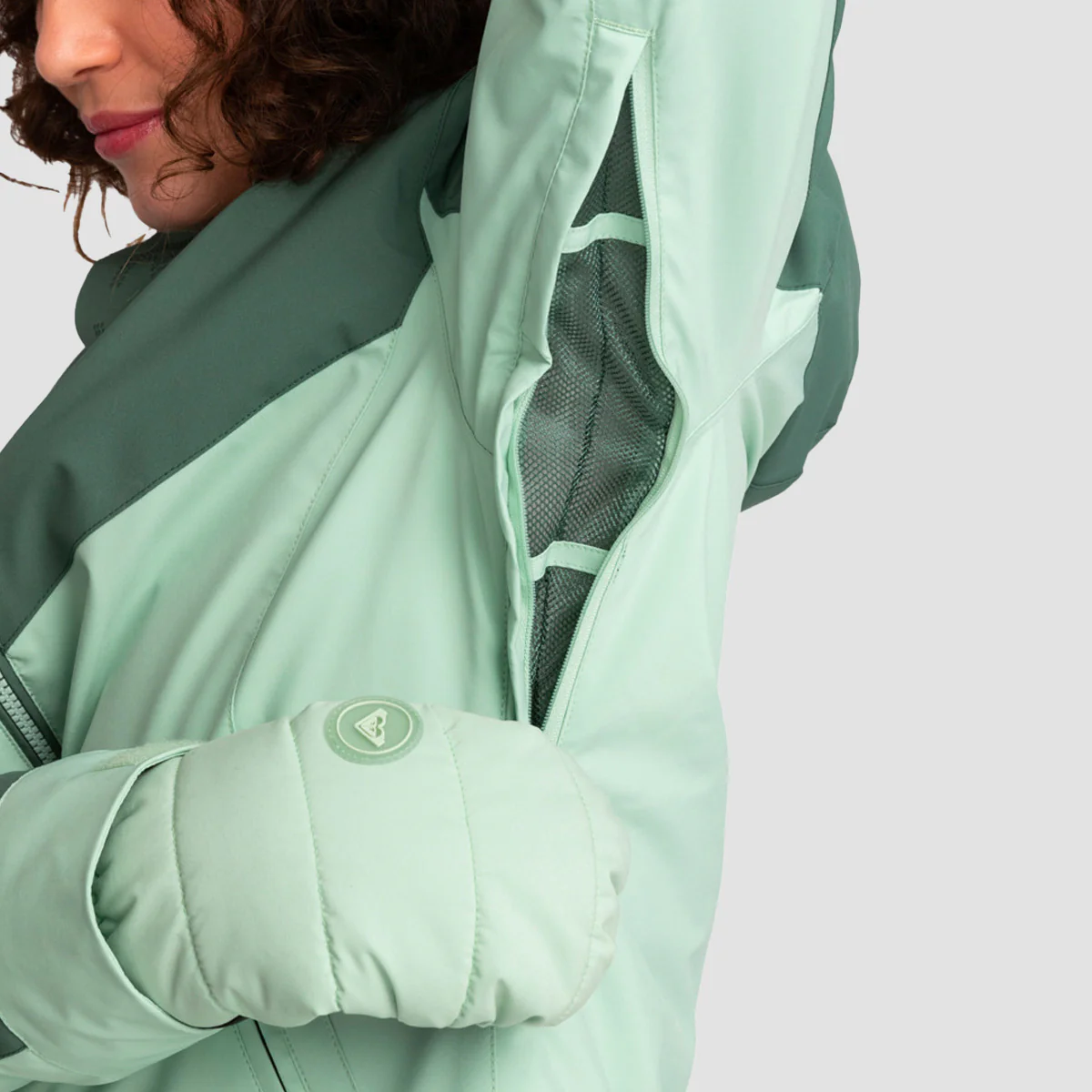 Roxy Free Jet Block 10K Snow Jacket Dark Forest - Womens - Image 4