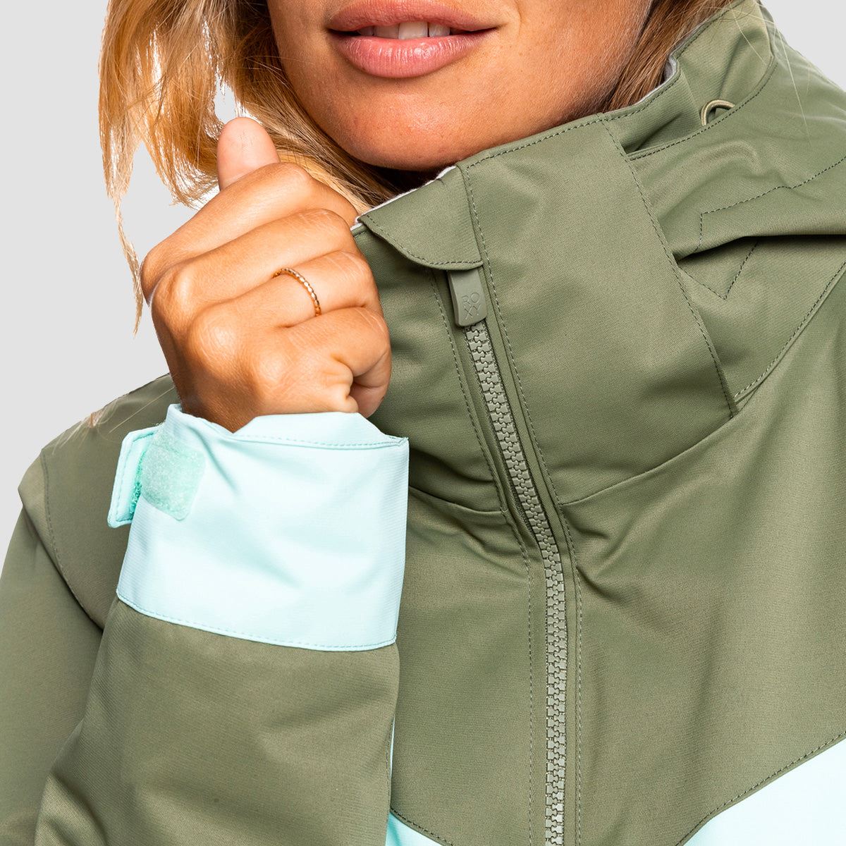 Roxy Free Jet Block 10K Snow Jacket Fair Aqua - Womens - Image 5