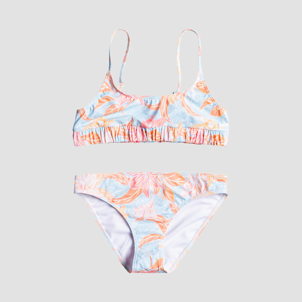 Roxy Good Romance Bralette Bikini Set Cool Blue S Rg Island Time - Girls
