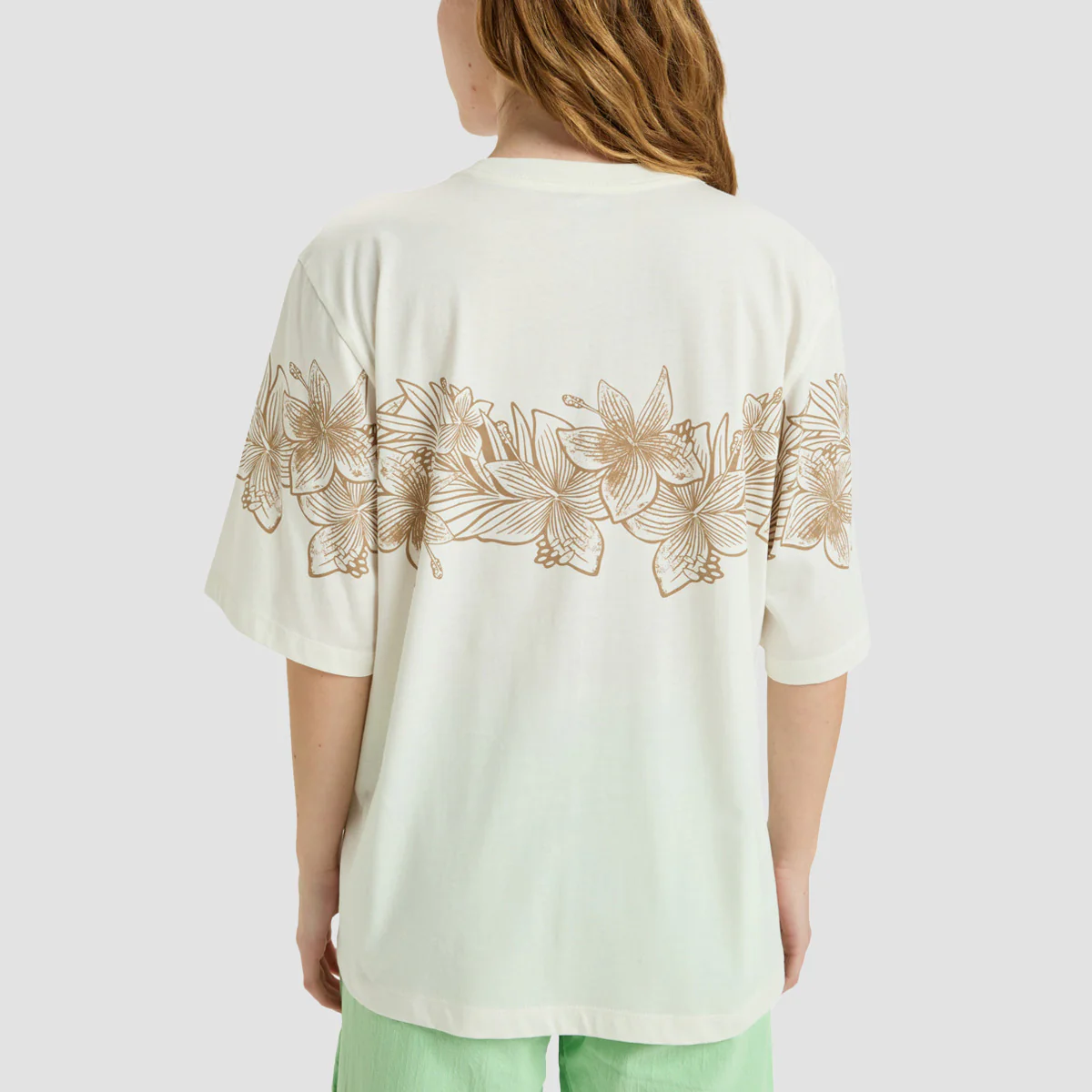 Roxy Hangloose Placed T-Shirt Egret - Womens - Image 2