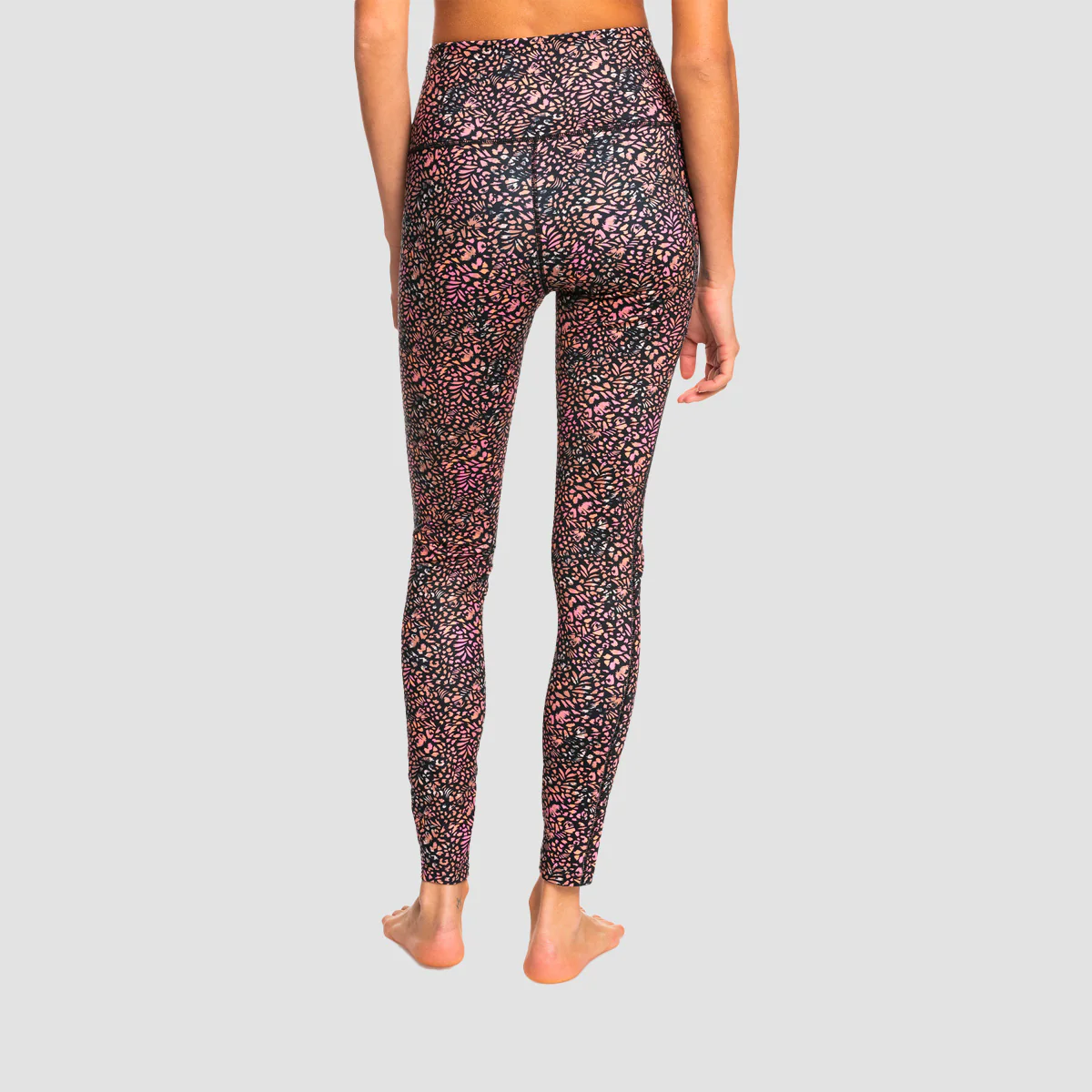 Roxy Heart Into It Ankle Sports Leggings Antracite Animal Dust - Womens - Image 2