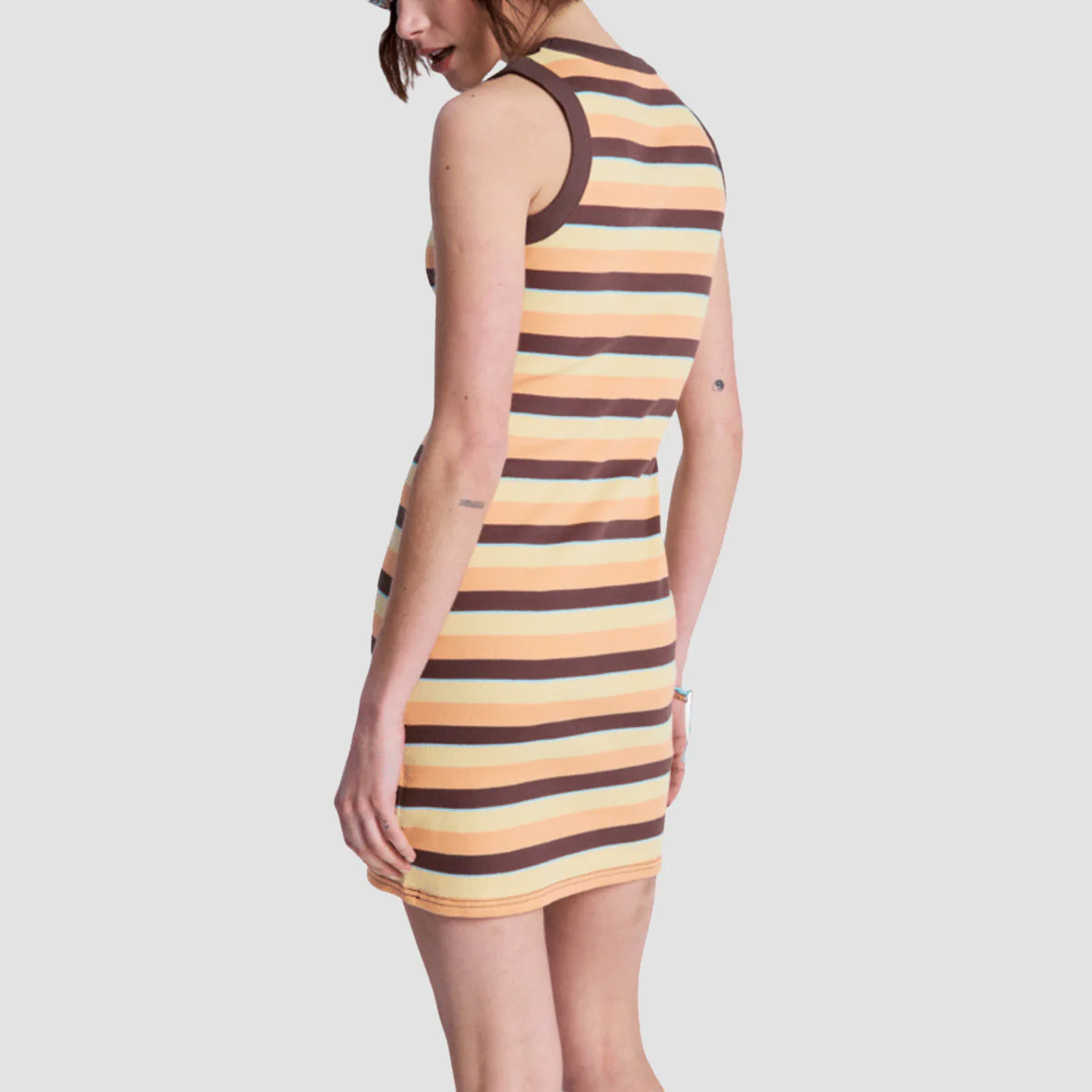 Roxy Iconic Days Dress French Roast Hey Day Stripe - Womens - Image 2