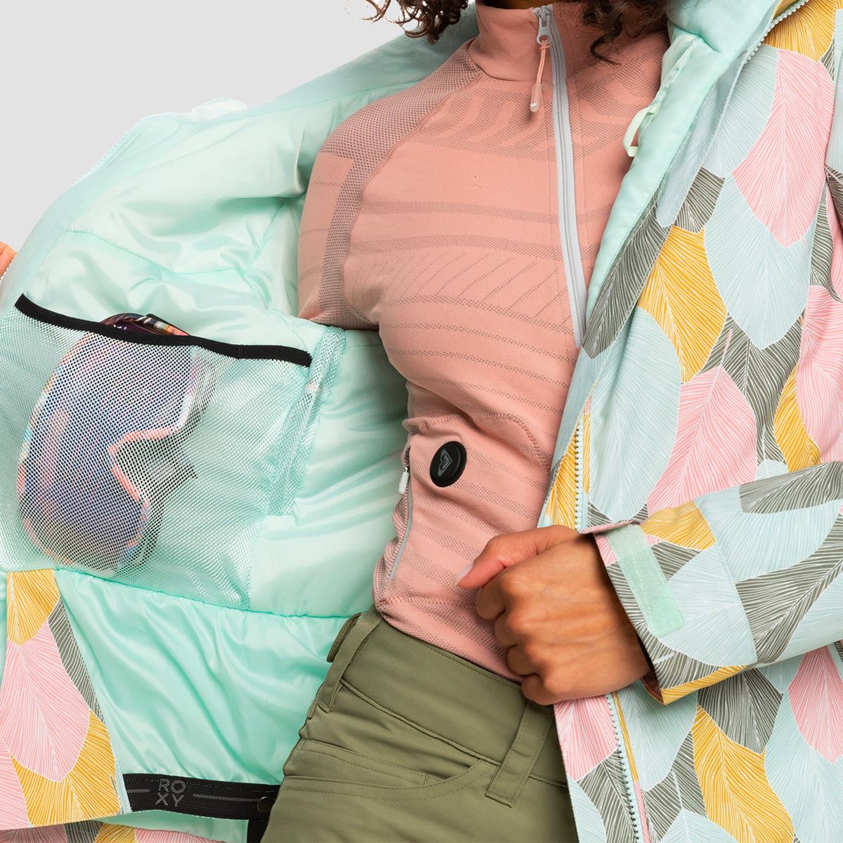 Roxy Jet Ski 10K Snow Jacket Deep Lichen Green La Palmeraie - Womens - Image 2