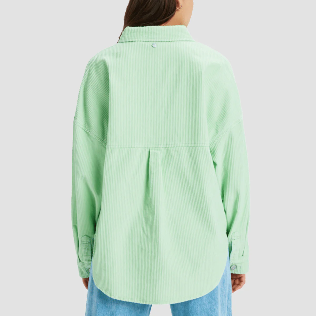 Roxy Kick Back Washed Cord Longsleeve Shirt Pistachio Green - Womens - Image 2