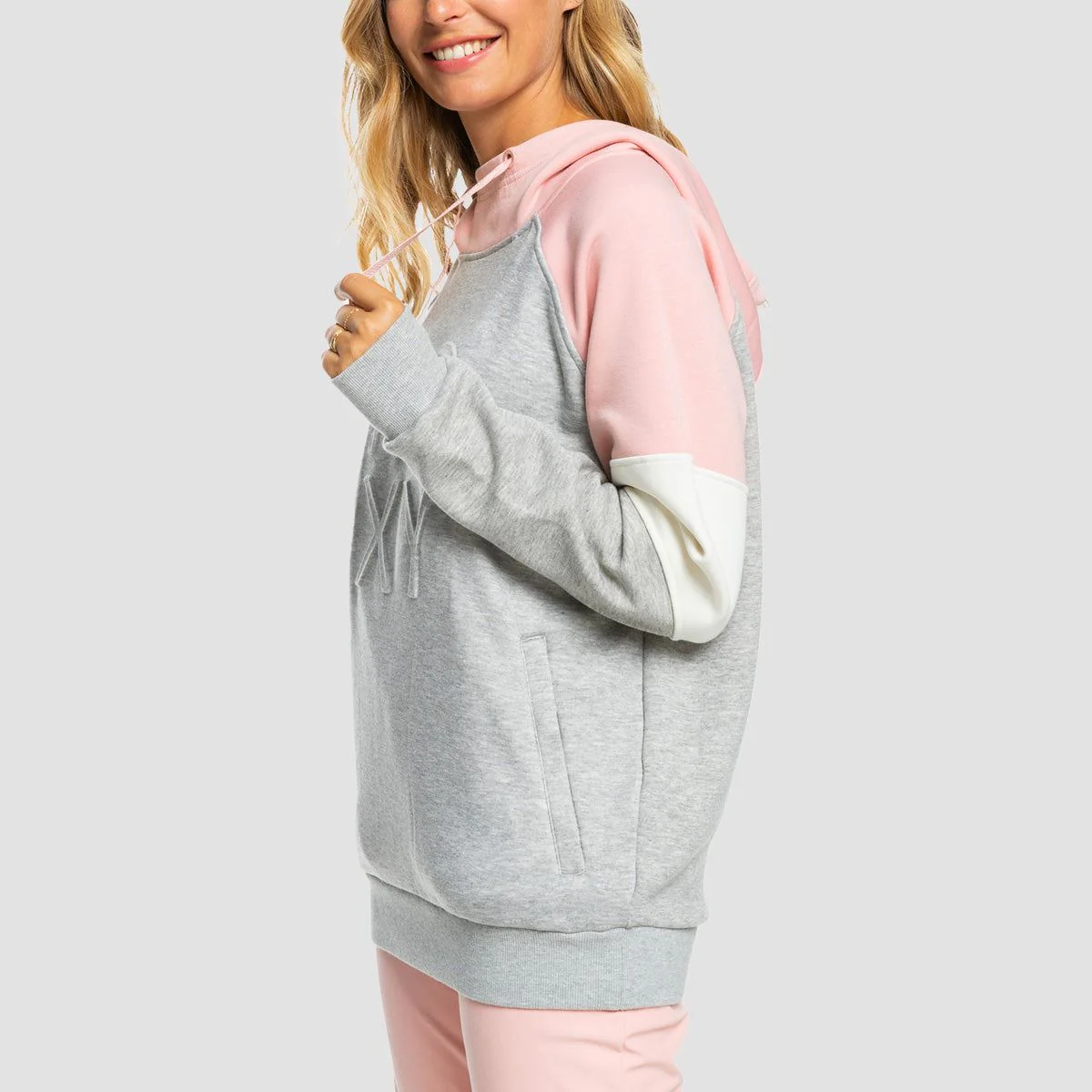 Roxy Liberty Pullover Hoodie Heather Grey - Womens - Image 2