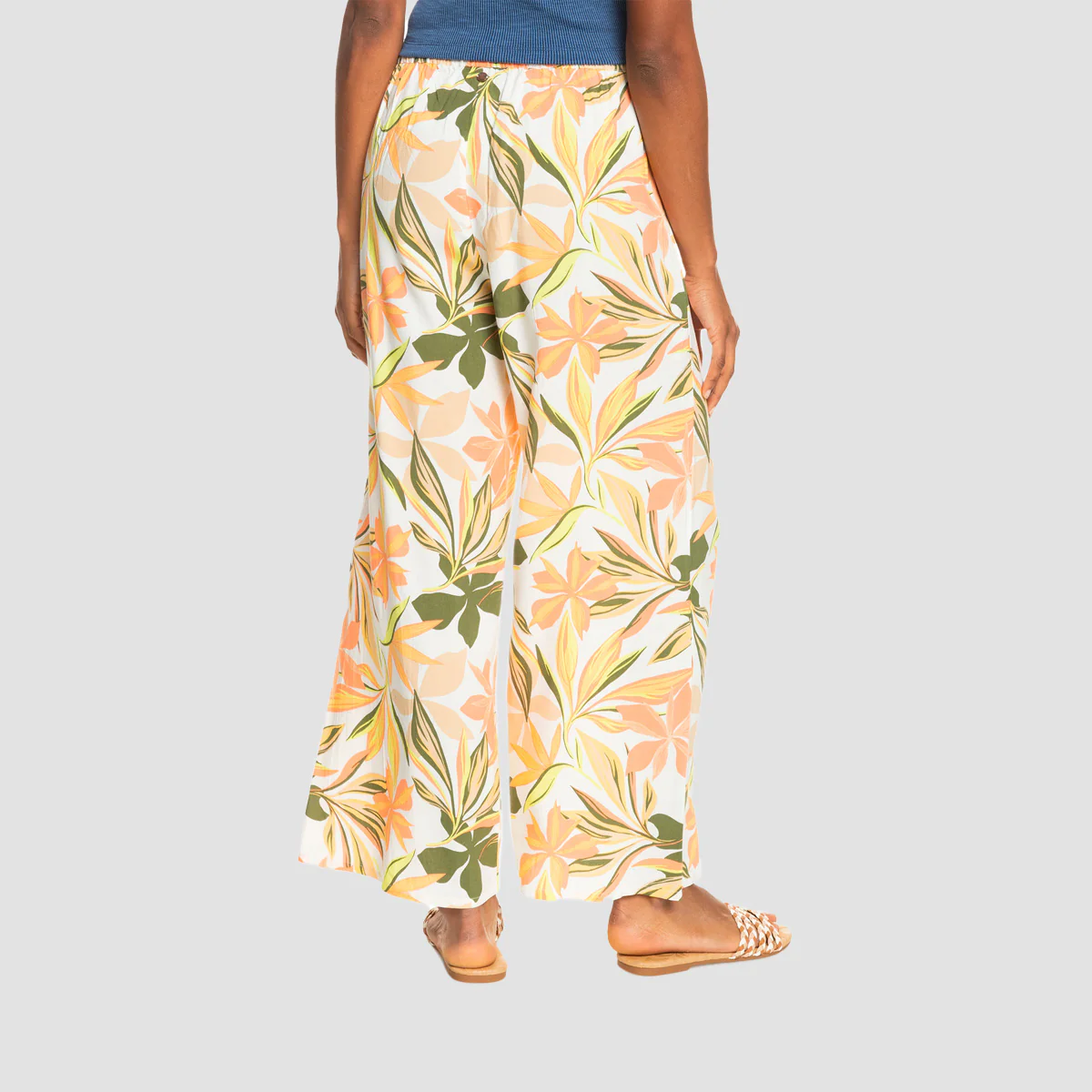 Roxy Midnight High Pants Snow White Subtly Salty Multic - Womens - Image 2