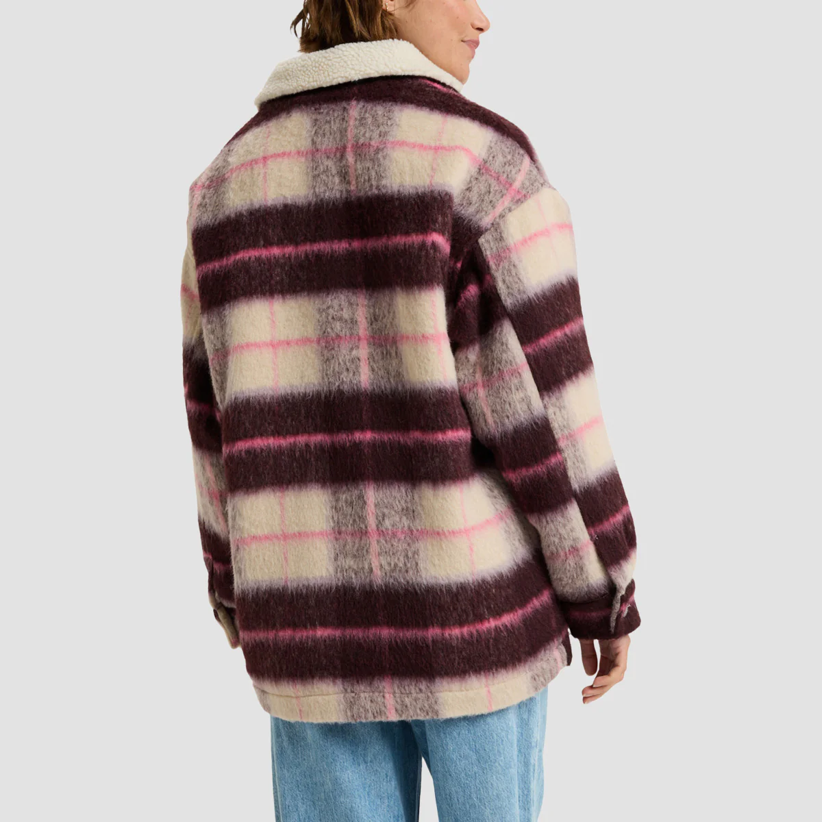 Roxy Passage Of Time Jacket Parchment Mariachi Plaid - Womens - Image 2