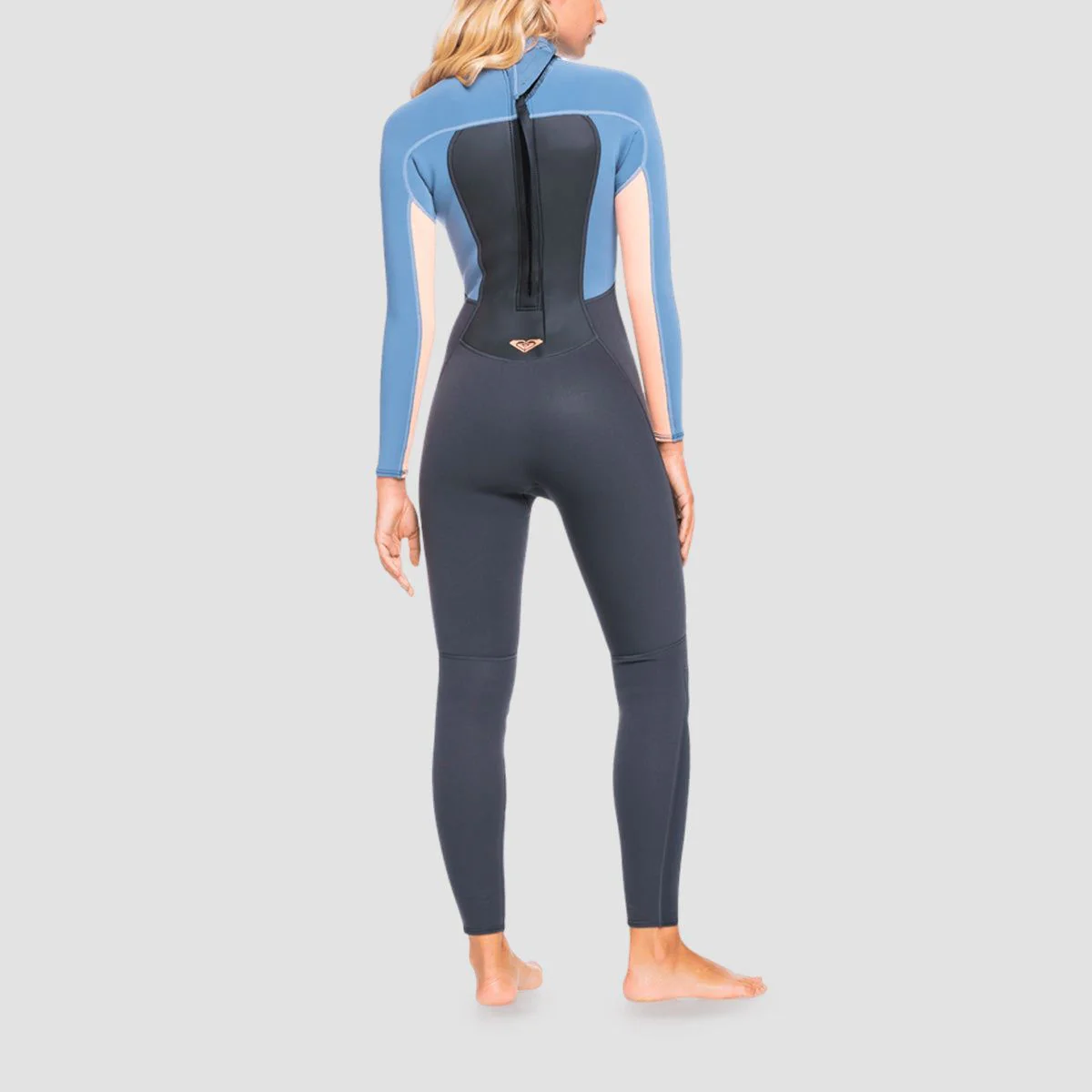 Roxy Prologue 4/3mm GBS Back Zip Wetsuit Cloud Black/Powdered Grey/Sunglow - Womens - Image 2