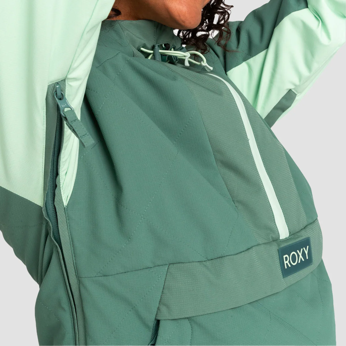 Roxy Radiant Lines 10K Overhead Snow Jacket Dark Forest - Womens - Image 3