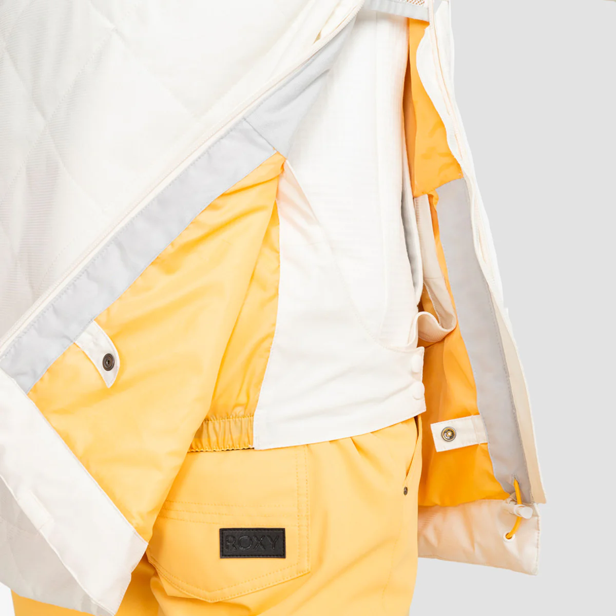 Roxy Radiant Lines 10K Overhead Snow Jacket Egret - Womens - Image 3