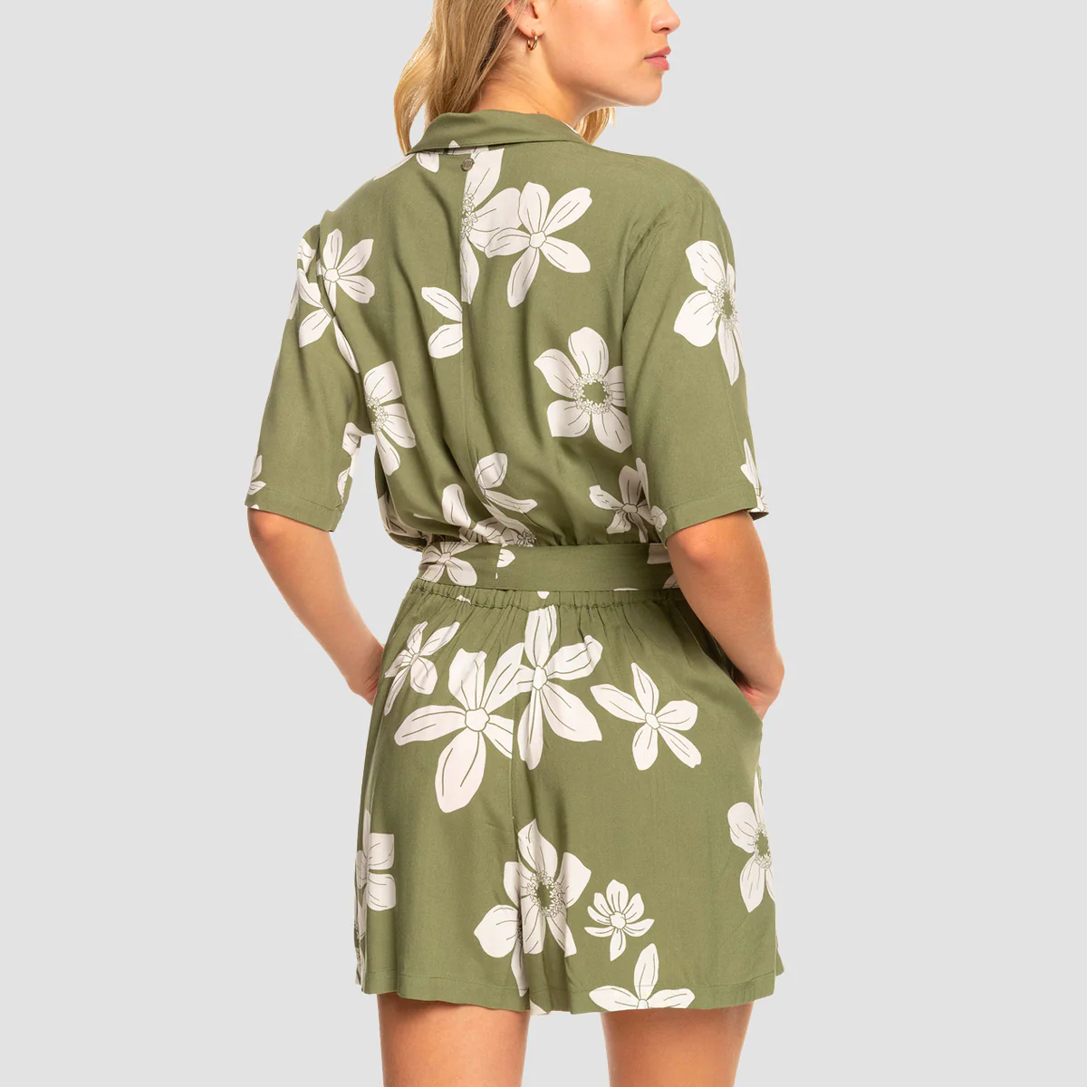 Roxy Real Yesterday Playsuit Loden Green Surfrider Spirit B - Womens - Image 2