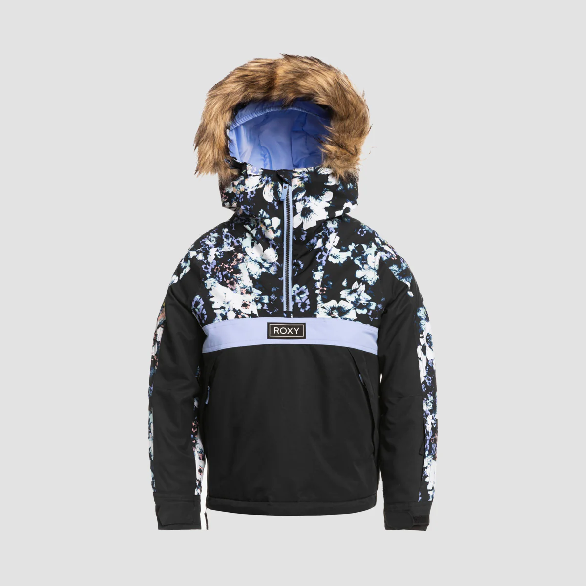 Roxy Shelter Insulated Snow Jacket True Black Flowers - Girls