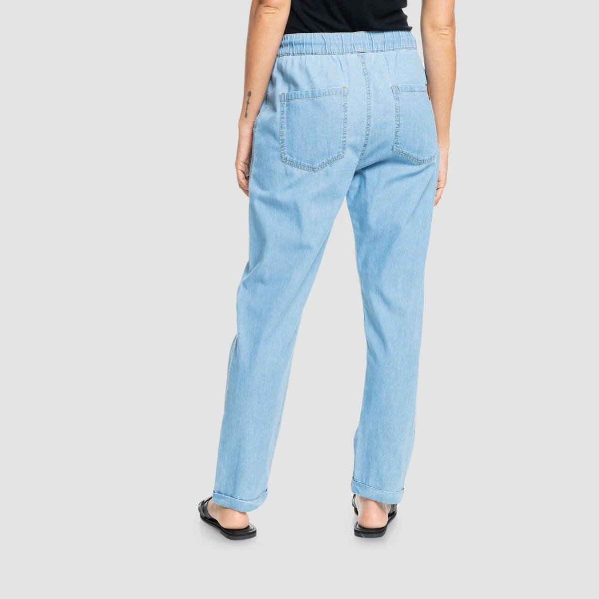 Roxy Slow Swell Denim Trousers Light Blue - Womens - Image 2