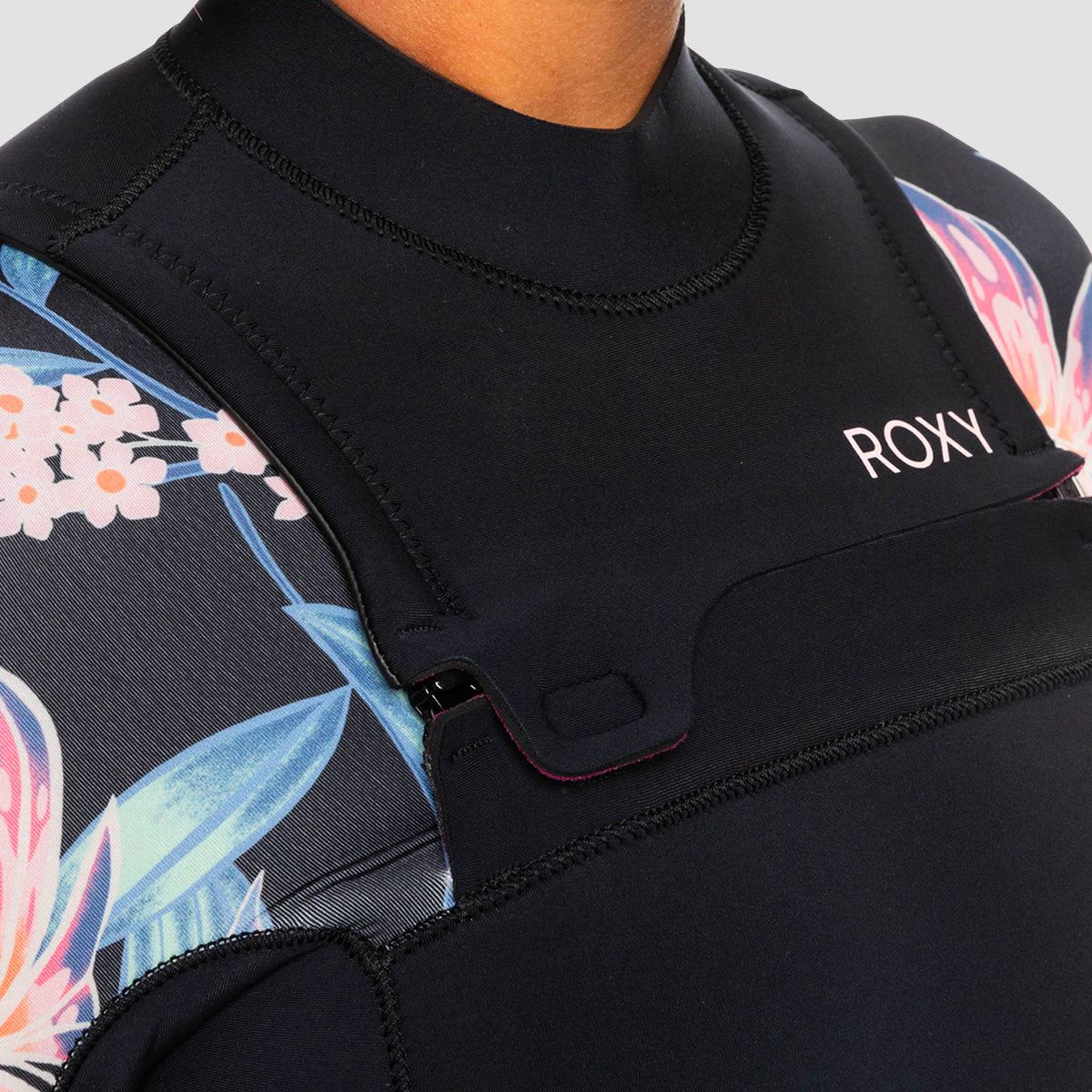 Roxy Swell Series 3/2mm Chest Zip Wetsuit Anthracite Paradise Found S - Womens - Image 3