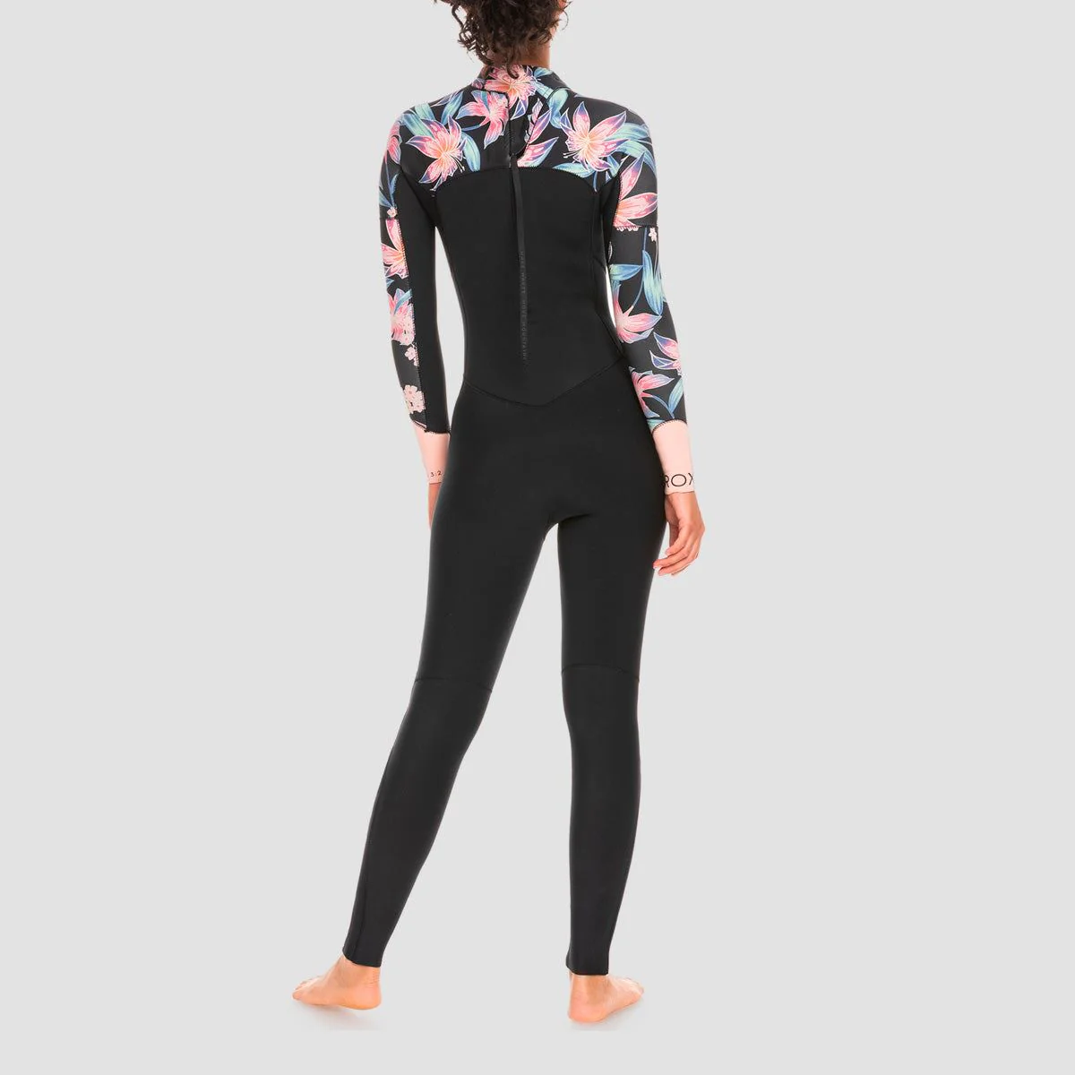 Roxy Swell Series 4/3mm Back Zip Wetsuit Anthracite Paradise Found S - Womens - Image 2