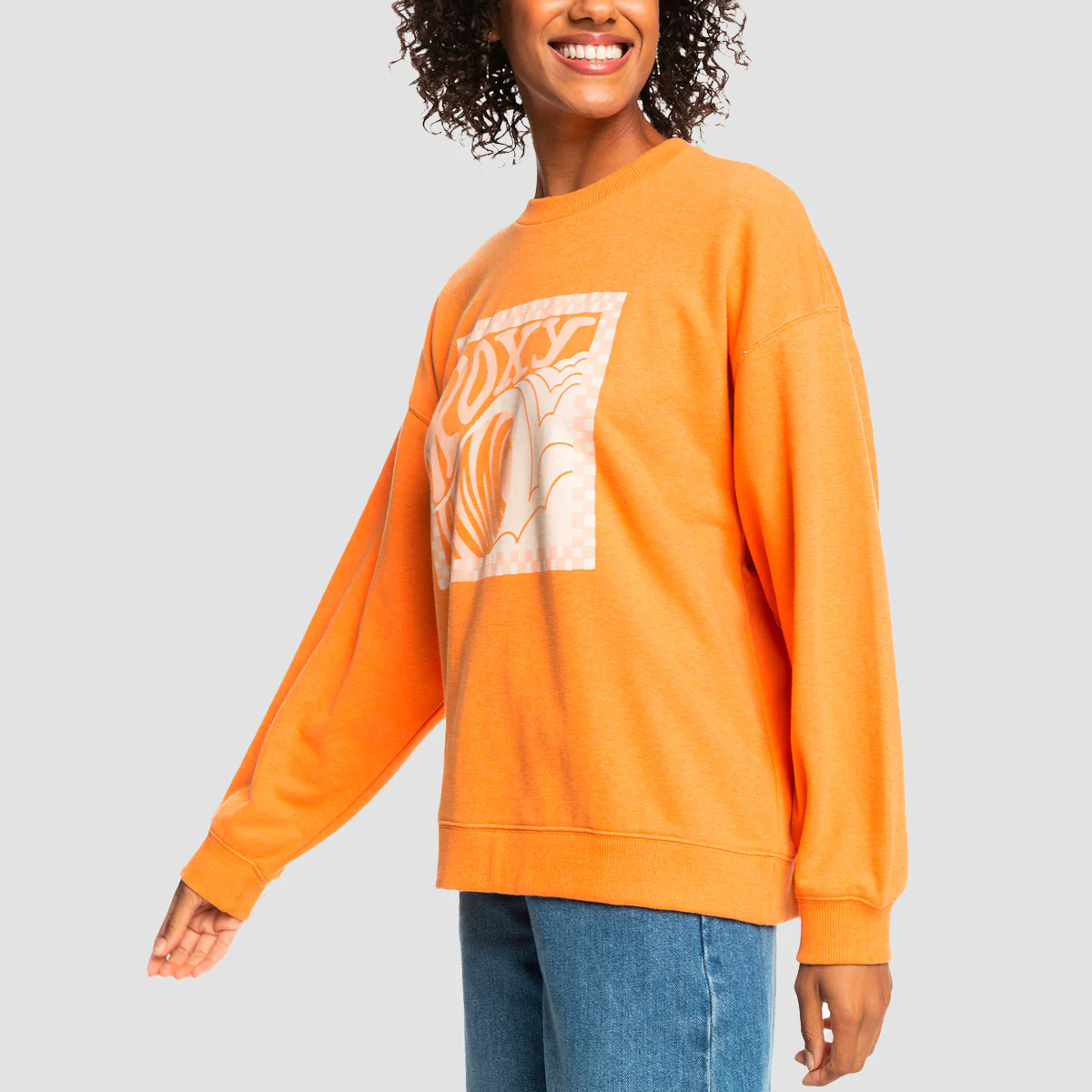 Roxy Take Your Place B Crew Sweat Tangerine - Womens - Image 2
