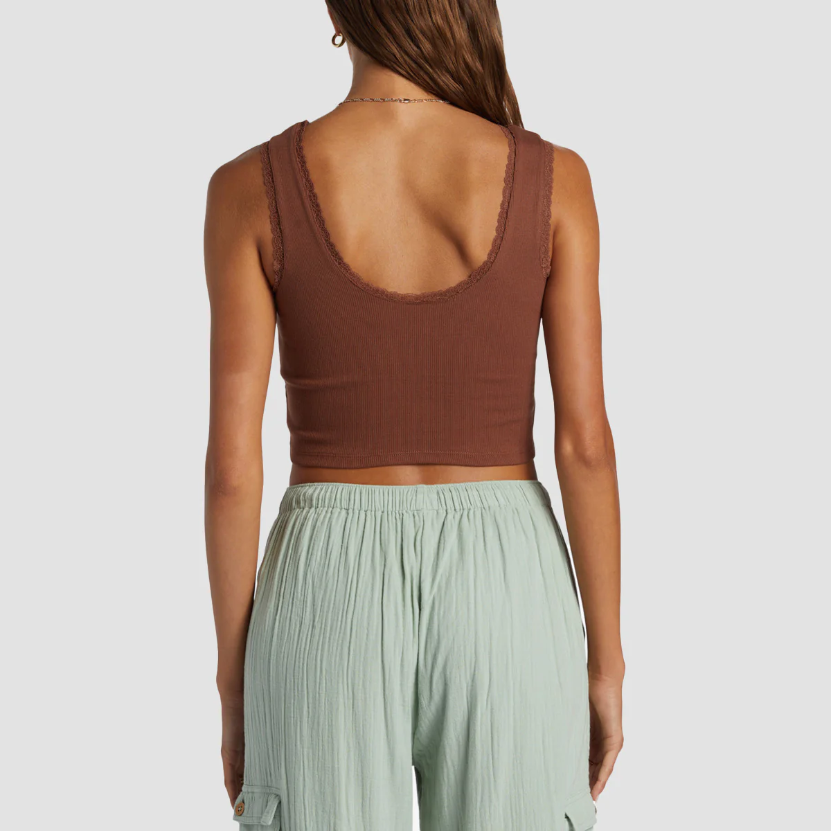 Roxy Vintage Cropped Vest Top Root Beer - Womens - Image 2