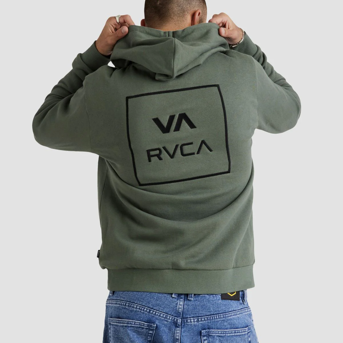 RVCA All The Way Pullover Hoodie Jade - Image 2