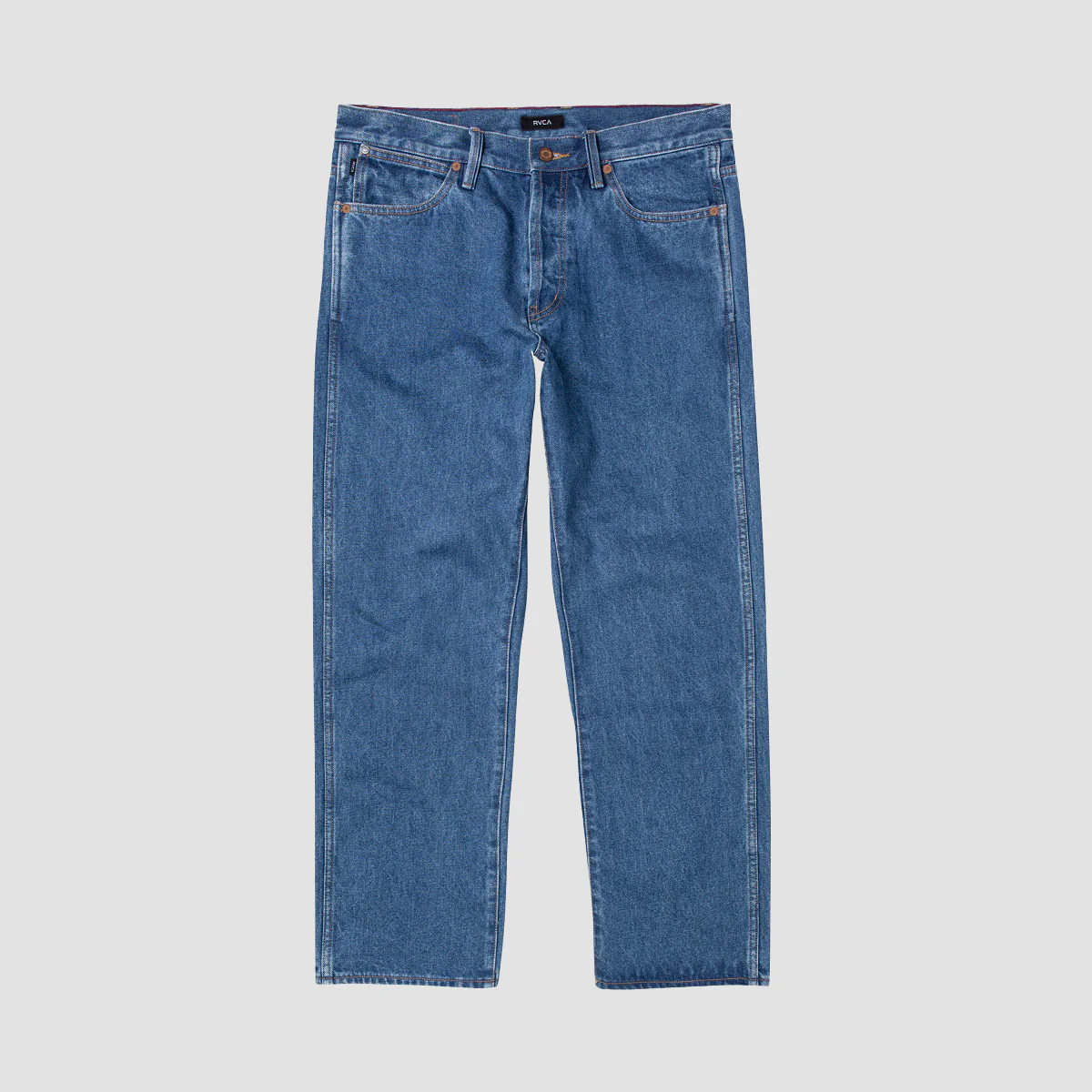 RVCA Americana Baggy Fit Jeans Denim Blue Collar - Image 3