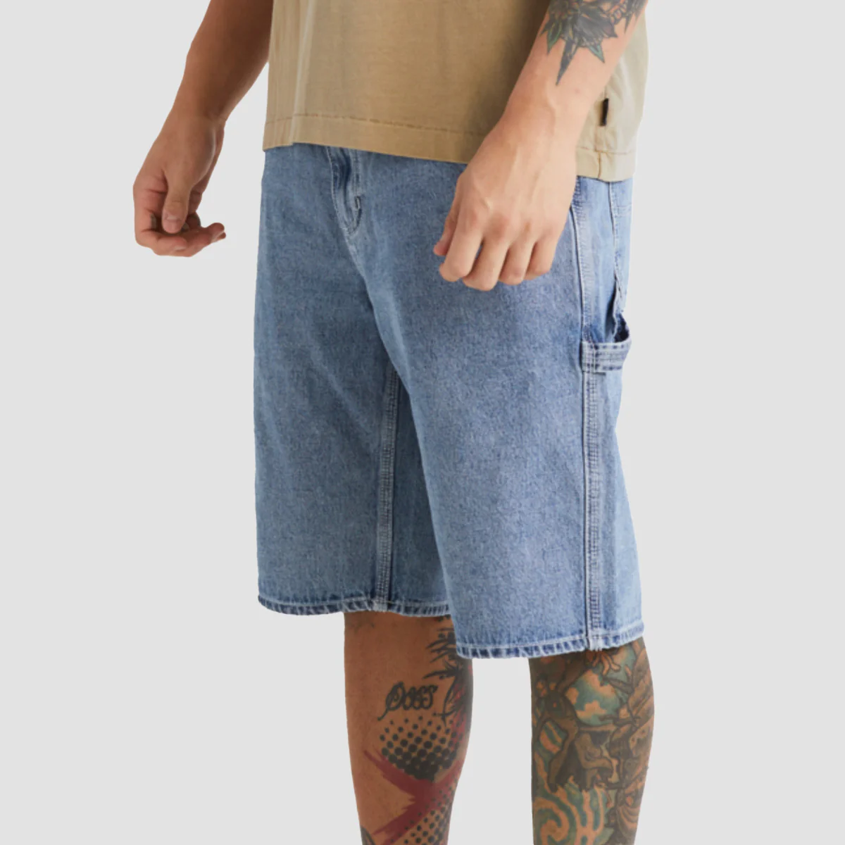 RVCA Americana Denim Shorts Broken Blue Wash - Image 2