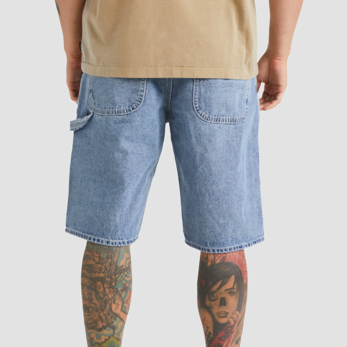 RVCA Americana Denim Shorts Broken Blue Wash - Image 3