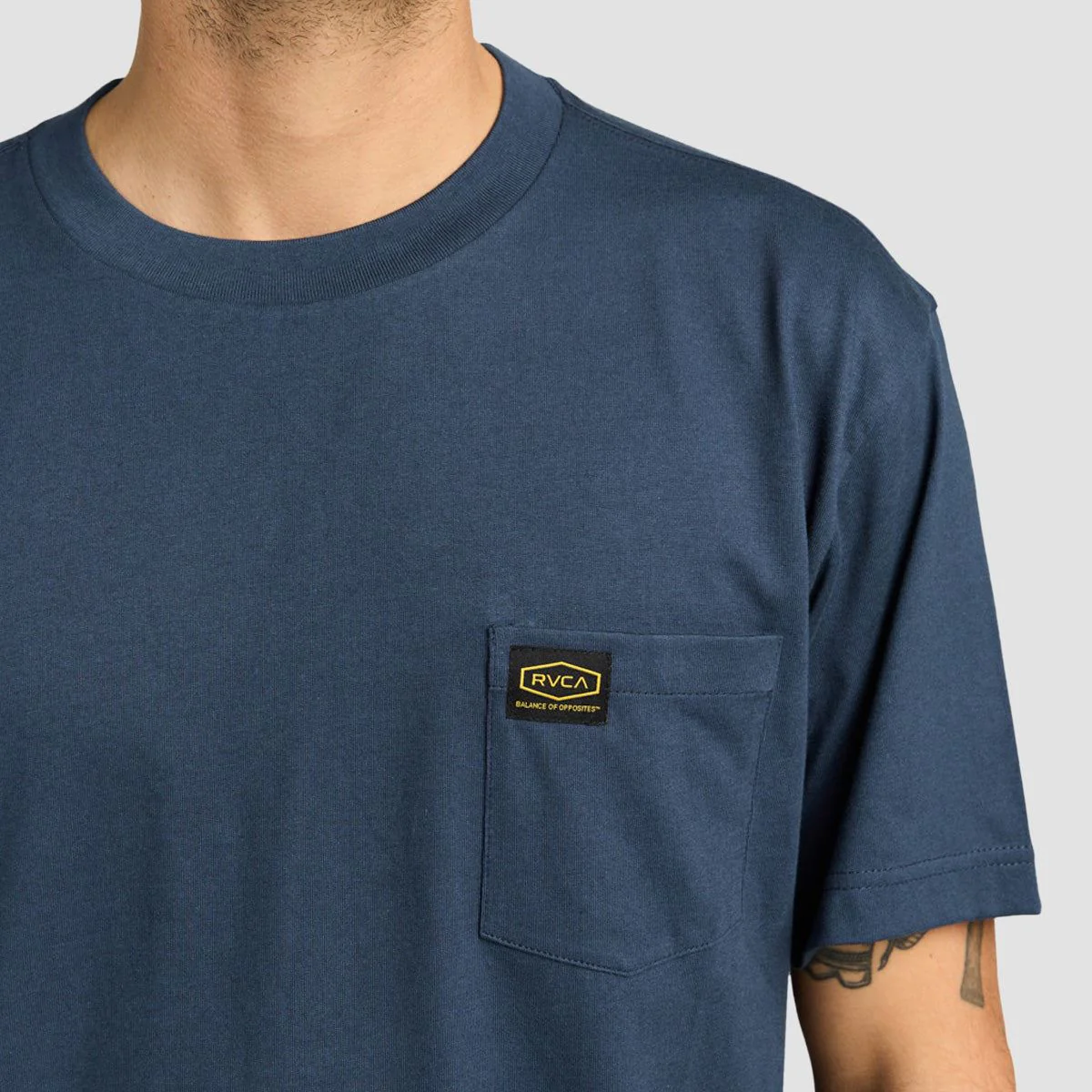RVCA Americana Pocket T-Shirt Moody Blue - Image 2